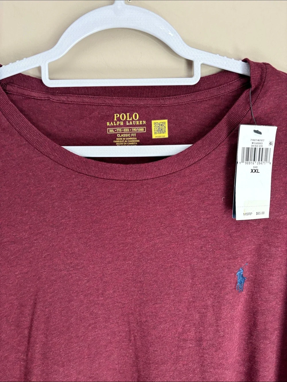 Polo by Ralph Lauren Long Sleeve Crew Neck Shirt - Wine